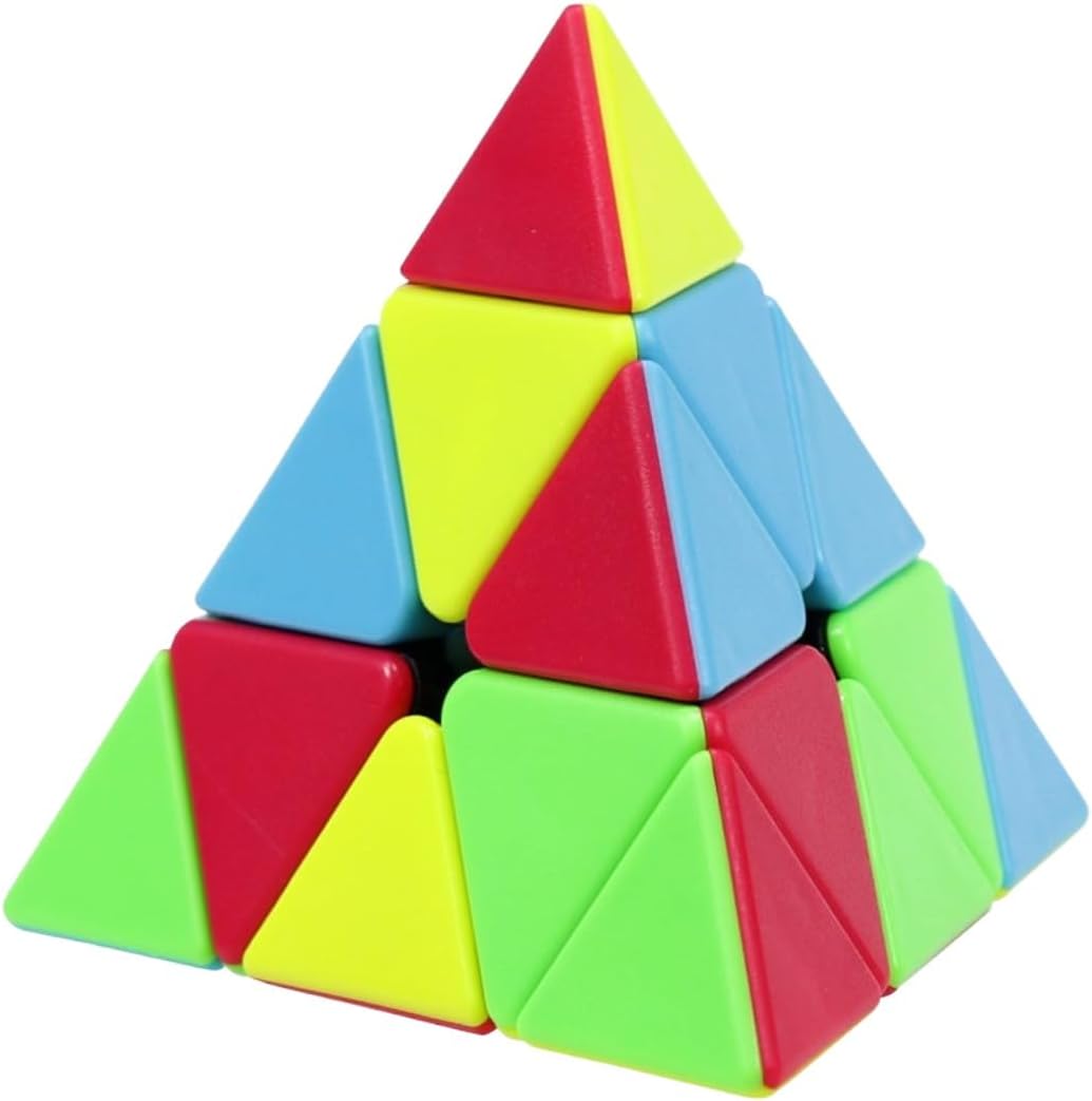 Easy Drift Pyraminx Puzzle Speedcube Beginner | Cube Toy for 3+ Kids and Adults | Smooth Stickerless 3x3 Triangle Pyramid | Engaging Playtime for Boys Girls 4 5 6+ Years (1 Unit Count)