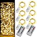 6PCS Fairy String Warm White Changing Twinkle Lights with 2 PCS Remote, 6.5ft 20 LED's,CR2032 Battery Powered, Indoor Decorative Silver Wire Bedroom,Patio,Outdoor Garden,Stroller