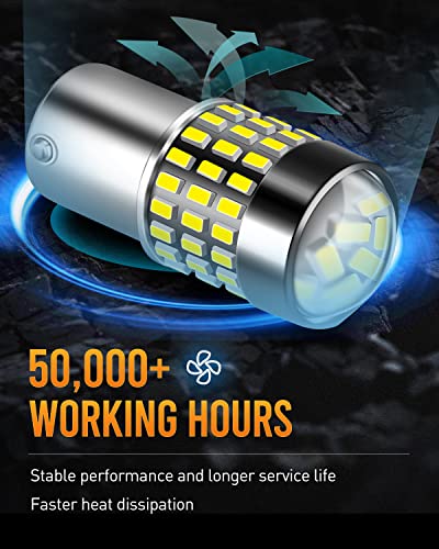 Luyed 2 X 900Lumens Super Bright 1156 3014 78-Ex Chipsets 1156 1141 1003 7506 Led Bulbs Used For Back Up Reverse Lights,Brake Lights,Tail Lights,Rv Lights,Xenon White #TOP3