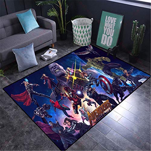 Dessin Animé Avengers Enfants Jouent Tapis Spiderman Enfants Garçons Jeu Tapis De Salle De Bain Anti-Slip Chambres Salon Salon Coin Tapis Intérieur Mat (Color : A01, Size : 50x80cm)