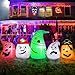 B&D 8FT Long Halloween Inflatables Ghost Outdoor Decorations, 5 Pirate Ghosts Inflatable Halloween Decorations with Color Changing RGB Lights Halloween Blow Ups for Party, Garden, Yard, Lawn Decor