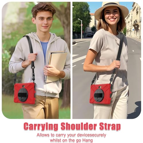 Coque Tab Active5 Pro Antichoc Rouge avec Dragonne Rotative Haute Sécurité - 7