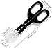 Black Reptiles Feeding Scooper Poop Cleaning Clamp Spoon-shaped Tips Feeder Tweezers Aquarium Tank and Terrarium Cleaning Tool,For Snakes Lizard Tarantulas Reptile Supplies Reptiles and Amphibians