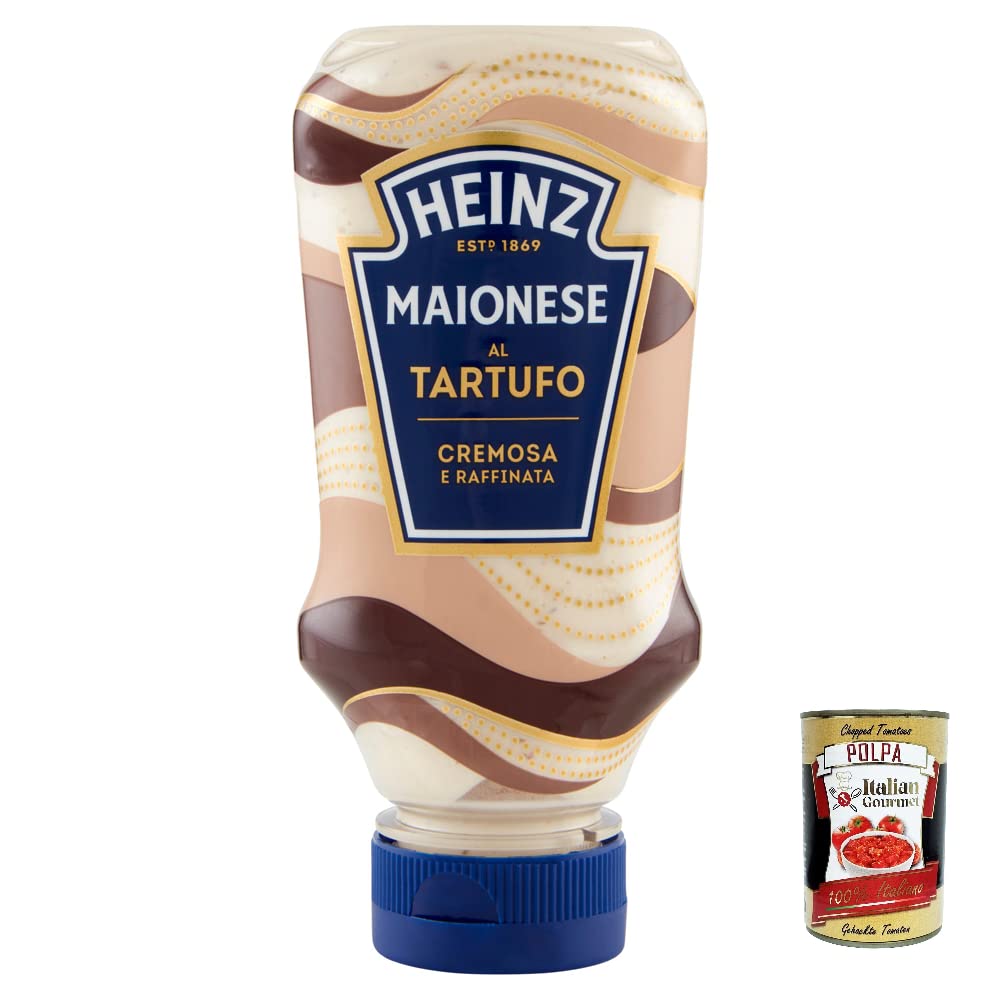 Italian Gourmet Maionese al Tartufo, Trüffel Mayo für Panini, 3 x 213g | Salsa cremosa, profumo intenso; ideal zu Pommes, Burgern, Eiern und, Gesamtnettogewicht 639 g + Kostenlos Polpa 400g