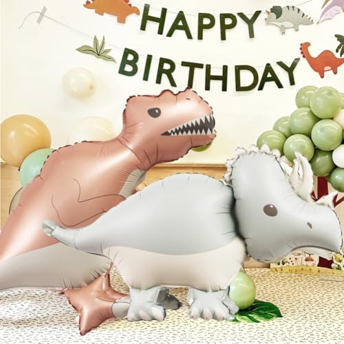Image of Giant 3D Dinosaur Balloons Self Standing Cute Dinosaur Balloons Birthday Party Decorations Supplies
