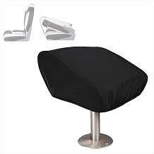 Boat Folding Seat Cover, 420D Waterproof Marine Canvas Cover, Weather Resistant Folding Fishing Chair Cover, Fits 18" W x 20" D x 14" H, Black