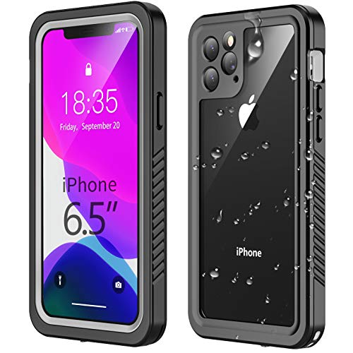 Temdan Waterproof iPhone 11 Pro Max Case, Built in Screen Protector Clear Sound Quality Full Sealed Cover Shockproof Dirtproof Outdoor Rugged Waterproof Cases for iPhone 11 Pro Max 6.5 inch 2019