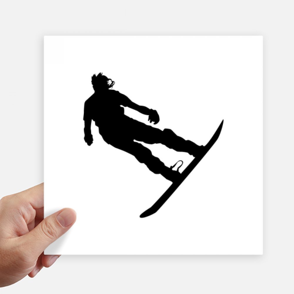 Decal de esquí cuadrado de 20 cm y pegatinas de pared deportivas 4 piezas