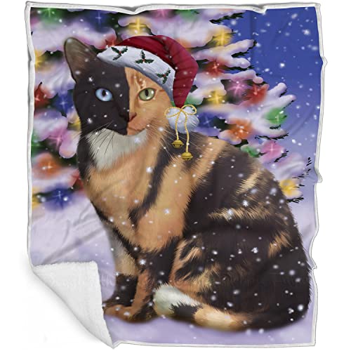 Doggie of the Day Chimera Cat Blanket - Christmas Winterland Wonderland - Super Soft & Warm Pet Theme for Sofa or Bed, Warm Fleece, Sherpa or Woven Material, BLNKT88816 (30x40 Fleece)