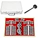 104 PCS Optical Trial Lens Kit, Precision Optical Lens Tolerance Kit Metal Edge Testing Kit with Free Trial Frame, Metal Rim Testing Trial Frame with Aluminum Case
