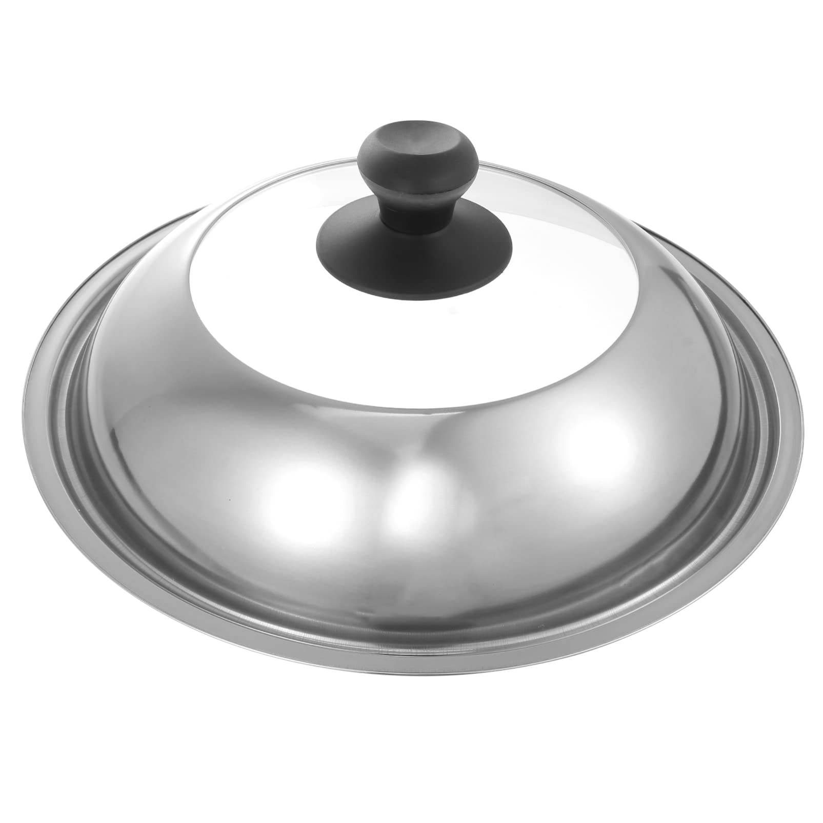 Couvercle universel en acier inoxydable pour poêle à frire - Couvercle de casserole en verre - 36 cm