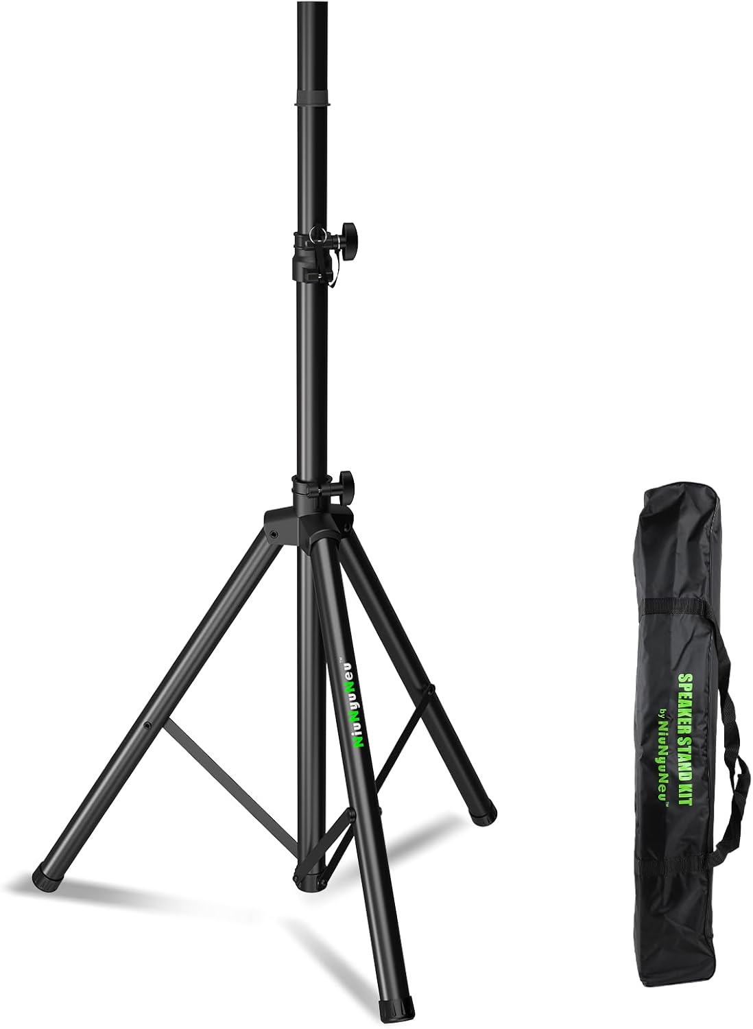 Pair of Speaker Tripod Stands Height Adjustable from 43.7'' to 70.8'' PA DJ Party Tripod Speaker Stand 35mm Compatible Insert with a Carry Bag