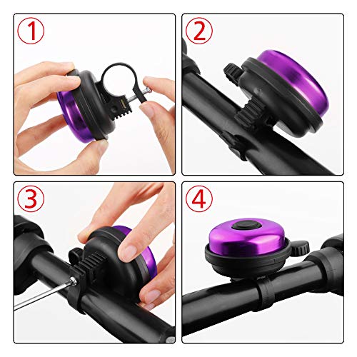 image for Accmor Classic Bike Bell, Aluminum Bicycle Bell, Loud Crisp Clear Soun