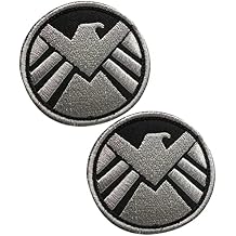Mirror Patch S.H.I.E.L.D Shield MCU Patch Hook and Loop Tactical Morale Applique Fastener Military Embroidered Patch 2Pcs