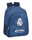 Medidas: 27cm x 10cm x 33cm. safta 612124524 Mochila pequeña niño adaptable carro Real Madrid CF