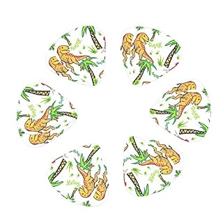 Lot de 12 médiators pour guitare électrique et acoustique Motif dinosaure Vert - Les Beatles, Paul McCartney, John Lennon, RIngo Starr, George Harrison Lot de 12 médiators pour guitare électrique et acoustique Motif dinosaure Vert – Image 2