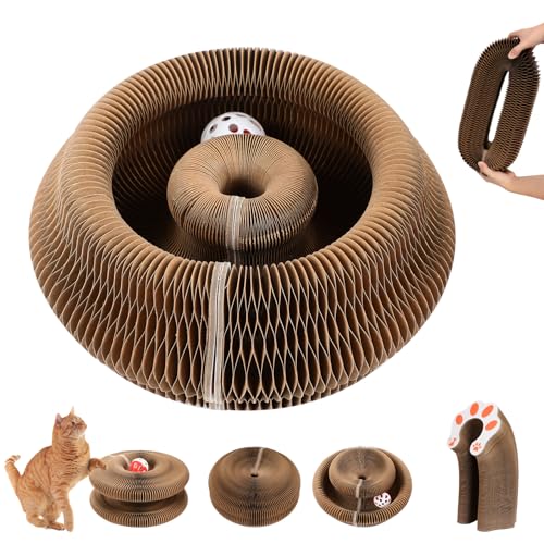Rascador Interactivo para Gatos con Bola y Cartón miniatura 1