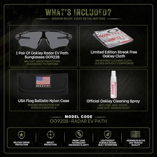 Image of Oakley Standard Issue SI Radar EV Path Military Grade Sunglasses With Official Eyewear Kit