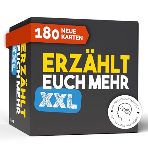 Simon und Jan Erzählt euch mehr XXL - Kommunikationsspiel Mit 180 Karten In 6 Kategorien | Perfektes Spiel Für Tiefe Gespräche Selbstreflexion & Team-Building | Geschenk Für Familie & Freunde