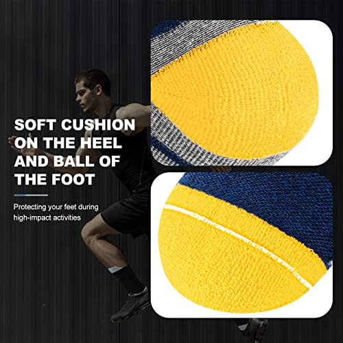 Niofind Heren Sokken 43-46/37-42 Multipack 6, Katoenen Korte Sokken Heren, Sneakersokken Voor Mannen, Gewatteerde Sportsokken, Atletische Ademende Hardloopsokken Voor Wandelen, Fietsen, Wandelen - Afbeelding 4