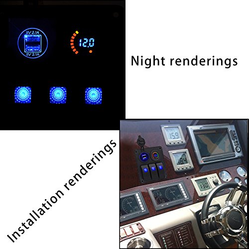 Kriogor 3 Gang Impermeabile Interruttore a Levetta...