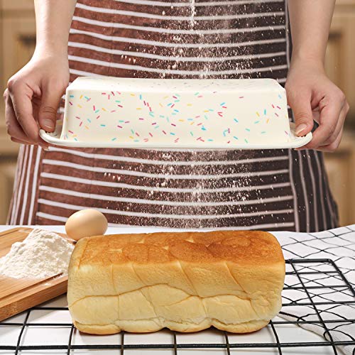 Loaf Pan, Gifbera Silicone Bread Pan for Baking with Metal Frame, Non-stick Bread Loaf Pan Large Size for Bread, Quiche, Meatloaf, Lasagna, 1 PACK