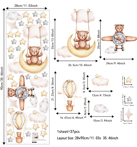 Qucheng Animal Wall Decal Stickers Girls Toddler Bedroom Removable Stickers Decor Nursery Playroom Large Vinyl Waterproof Wall Decoration #TOP3
