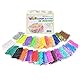 Inscraft 12750 Loom Bänder Set, 26 Farben Loom Gummibänder für Armbänder, Loop Armbänder set Kinder zum Halsketten und Gummi Armband basteln, Nachfüllset in 26 Farben mit 500 Clips, 6 Haken