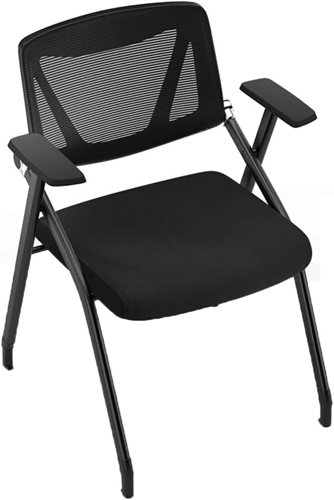 Mobkid Folding Office Chair Home Indoor Folding Office Folding Chair Lightweight and Convenient, Easy to Store Folding Chairs (Color : Black, Size : 47 * 46 * 83cm)