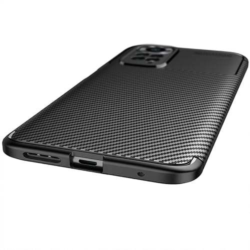 Capa Capinha Fibra De Carbono Para Xiaomi Redmi Note 11 Tela 6.43 Case Anti Impacto (Preta)