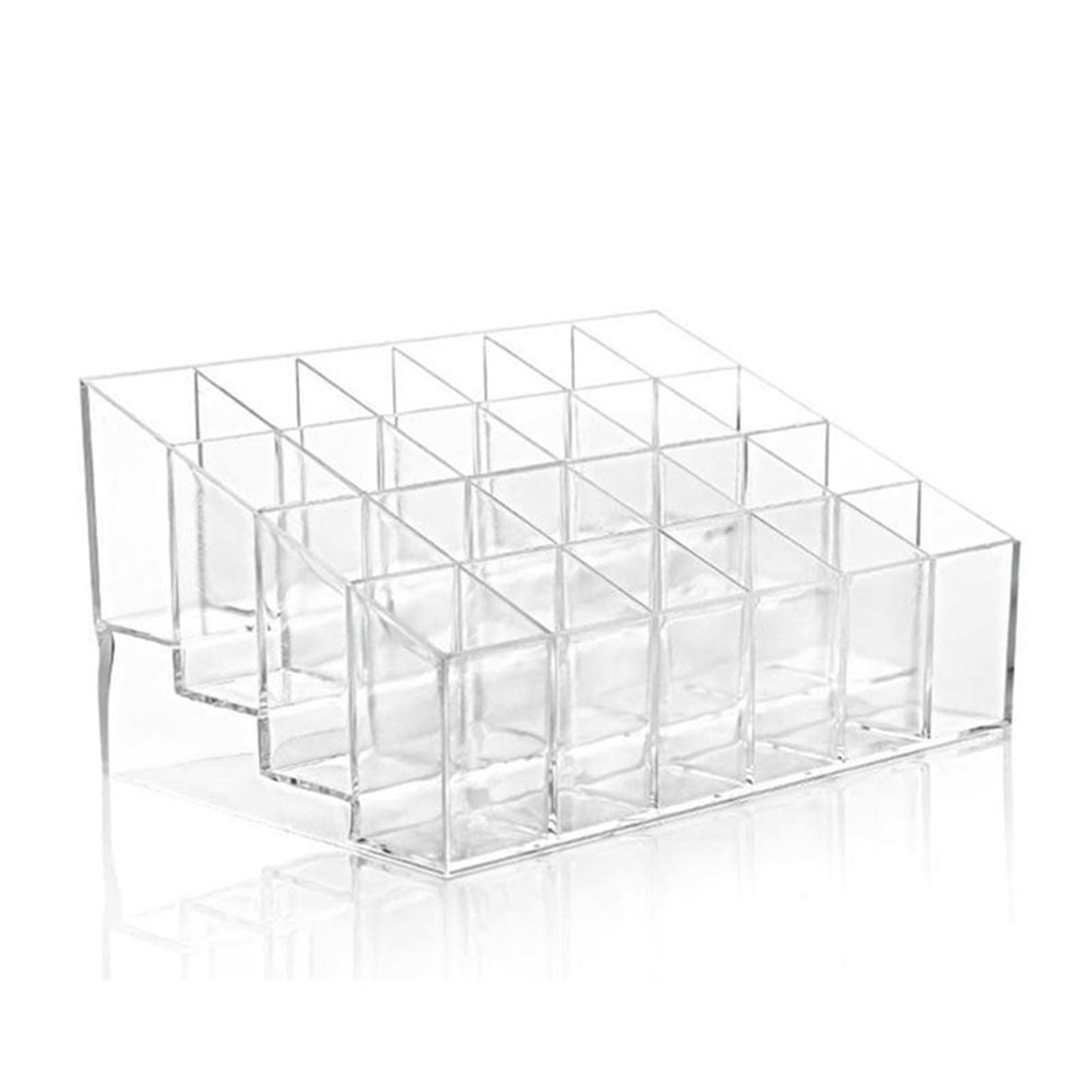 ASkindsLipstick Holder, 24-Slot Transparent Acrylic Lipstick Organizer, Lip Gloss Display Organizer for Lip Gloss Tubes, Balm, Mascara, Make Up Brushes