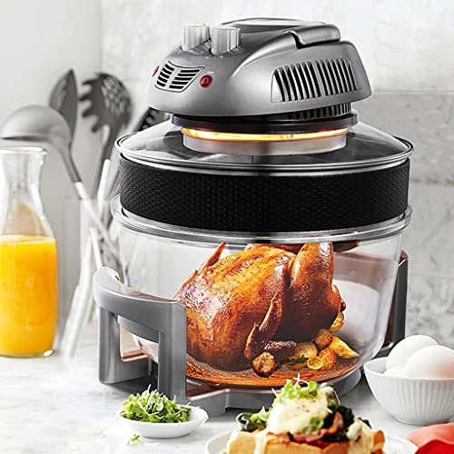 Fritteusen Lufthaushalt Visualisiert Nicht multifunktional Automatische Pommes-Frites-Maschine Sichtbares verdicktes Glas (Co(Luftfritteusen) (Grau 31 * 32 * 35 cm) Comfortable anniversary – Bild 8