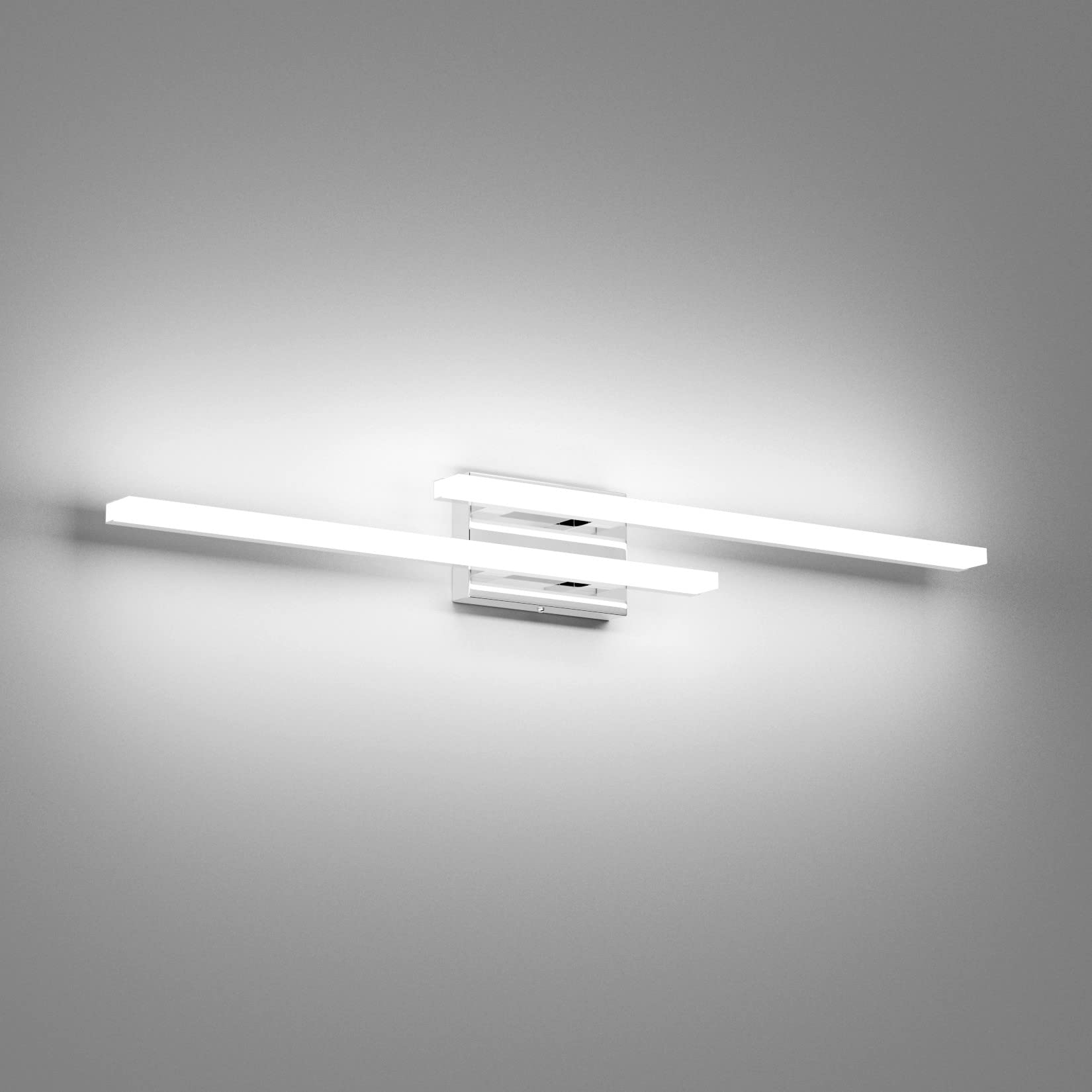 Aipsun Dimmable 38inch Modern LED Vanity Lighting Fixtures Chrome Bathroom Vanity Light Fixtures 6000K