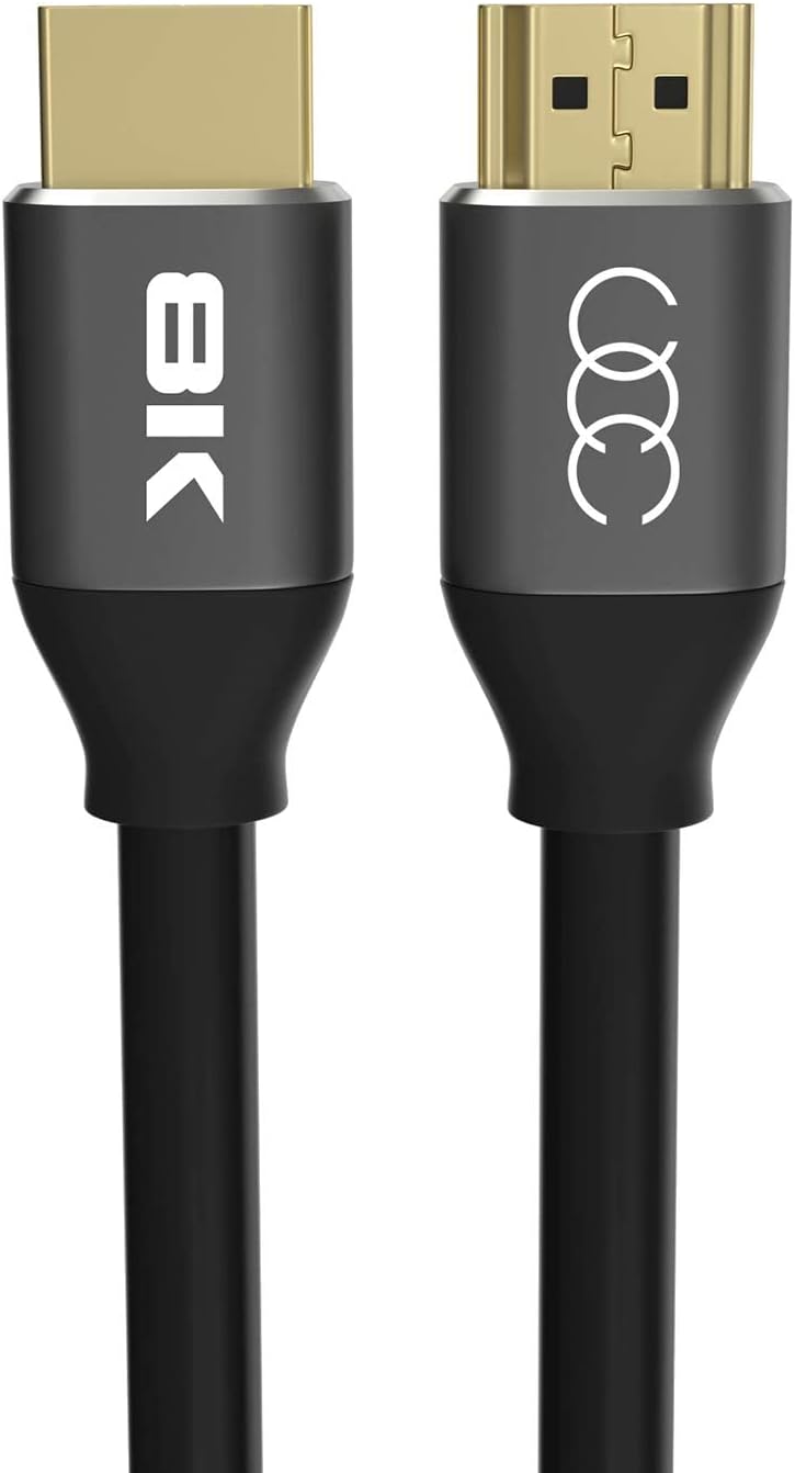 HDMI Cable 10 ft 8K Resolution UHD 2.1b Ready Supports