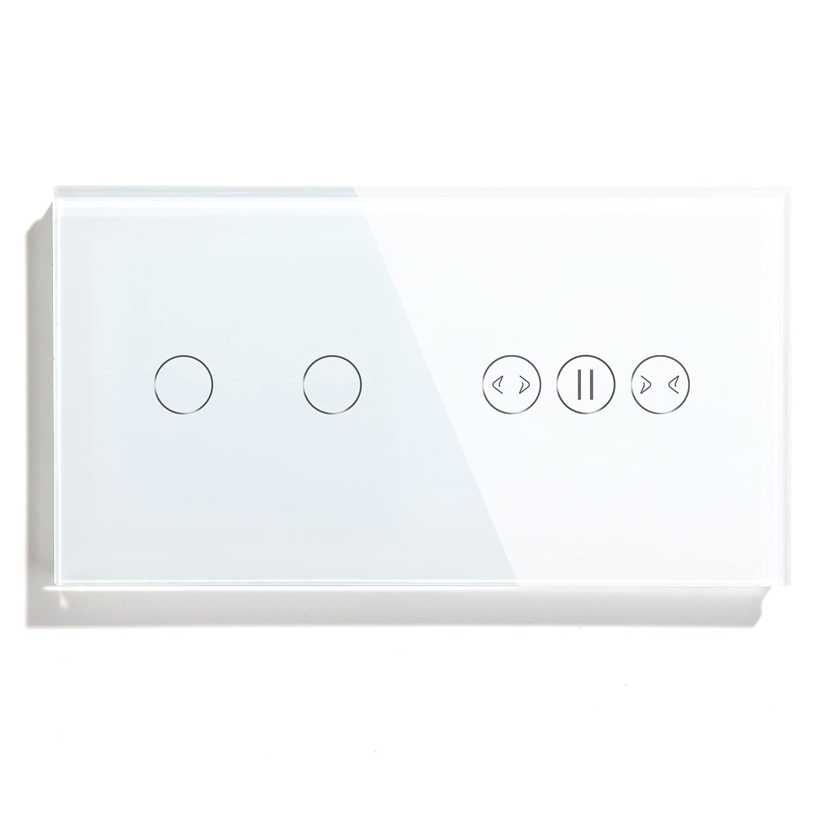 Interruttore Tapparelle WiFi Interruttore per Tende WiFi con 2 Gang Smart Switch White Black Color Support per Assistant App per Il miglioramento della casa Timer Switch Persiane Avvolgibili