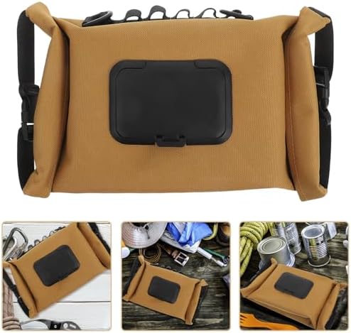TOMETURE Portable Hanging Wipe Container Made of Canvas with Reusable and Collapsible Design, Includes Hanging Strap for Travel and Camping Use, Lightweight Wipes Dispenser Bag for Wet — view 6