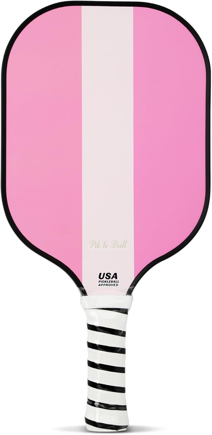 Pik'le'Ball Carbon Fiber Pickleball Paddle – Lightweight, Durable, and Comfortable Pickleball Rackets with a Strong Grip and USAPA Certified – Features a Polypropylene Honeycomb Core