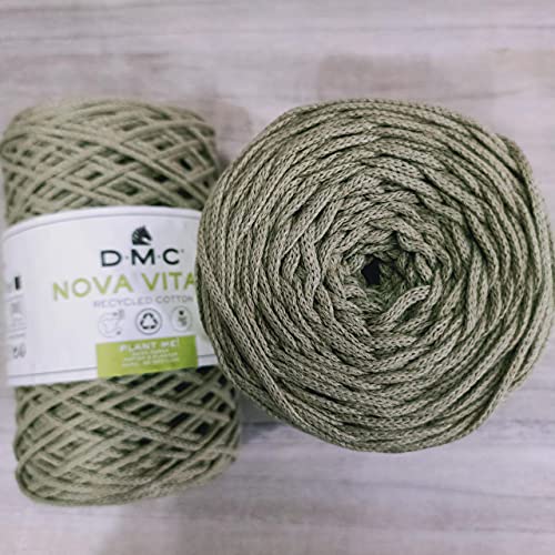 DMC Eco Vita 4, Green Crochet Knitting Macrame Yarn, 250g
