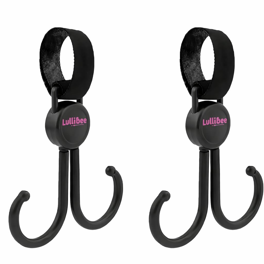 Baby Stroller Hooks for Diaper Bags Multi-Purpose Pram Hook Clips for Shopping, Trolley & Bag Hanging | Universal Fit Pushchair Accessories (2 Pack)-image-32