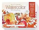 Watercolor the Easy Way Paint-Your-Own Watercolor Cards Autumn: Notecard Paint Kit with Paint and Brush Included
