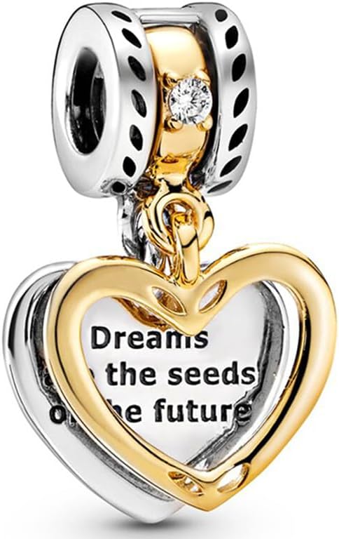 9 Pack Silver Bead Charms for Bracelets and Necklaces Charm for Woman Cubic Zirconias Dangle Pendant Jewelry Beads Set - Image 2