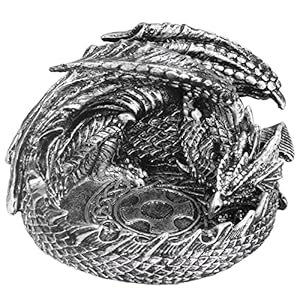 Dekorativer Aschenbecher, Dekorativer Metall Look, der Drachen Aschenbecher Statue Bewacht, Mittelalterliche…
