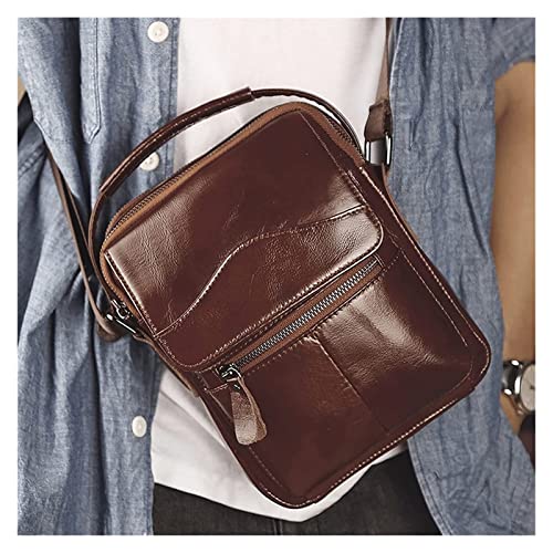 Small Messenger Bag for Men Retro Handbag, 7.9inch Tablet Messenger Bag Small Leather Handbag4