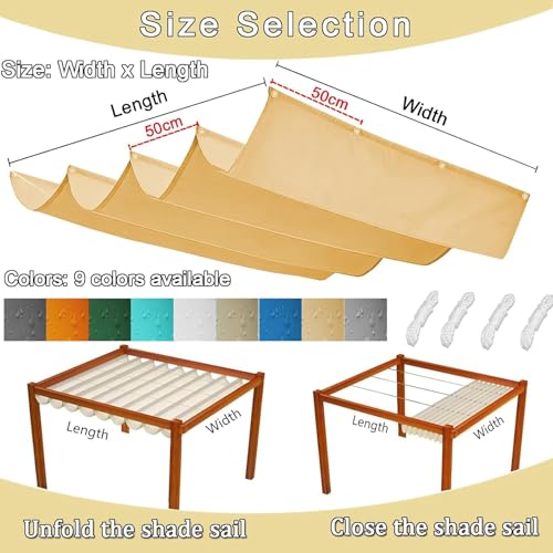 Voile d'ombrage imperméable 240 x 560 résistant déchirure protection UV balcon