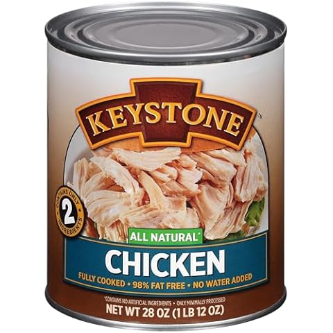 Keystone All Natural Chicken 28 Oz Long Term Emergency Survival Food Canned Meat | Fully Cooked Ready to Eat | Gluten Free | No Carbs Pack of 1 Cover