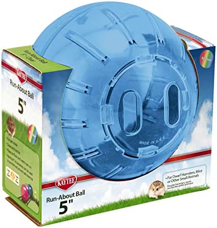 Kaytee 5" Assorted Color Run-About Exercise Ball For Pet Dwarf Hamsters & Mice