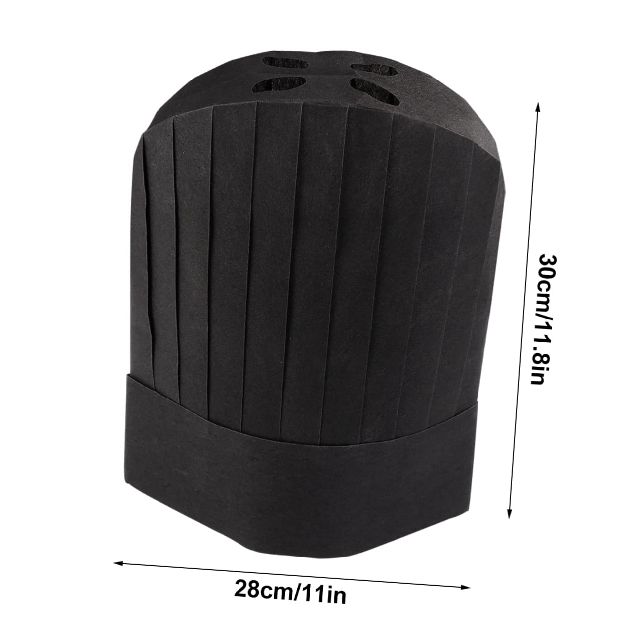 Gatuida Gorro de Chef Desechable 28x30 Cm Ecológico 20 Unidades Material Transpirable Unisex para Cocina Profesional y Restauración