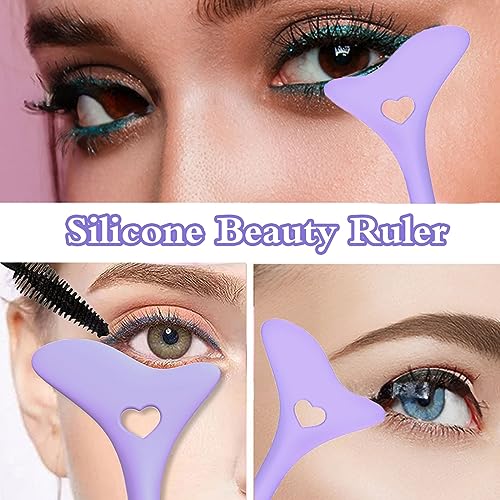 YEJAHY 2-Piece Eyeliner Stencils - Silicone Eyeliner Tool with Beauty Ruler and Winged Aid Tool for Beginners - Image 4