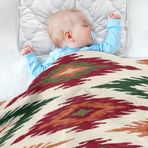 Kigai Ethnic Print Baby Blanket for Boys Girls Swaddle Blankets Soft Cozy Receiving Blanket Nursery Crib Blankets for Toddler Newborn, 30 x 40 Inch4