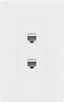 Vista 11 de ENERLITES Placa de pared sin tornillos con puerto y módulo de conector Keystone CAT6 RJ45, para multimedia de voz/datos y audio/video